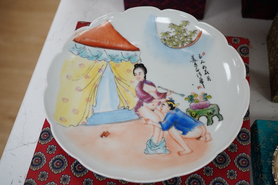 A collection of late 20th century Chinese boxed eggshell bowls